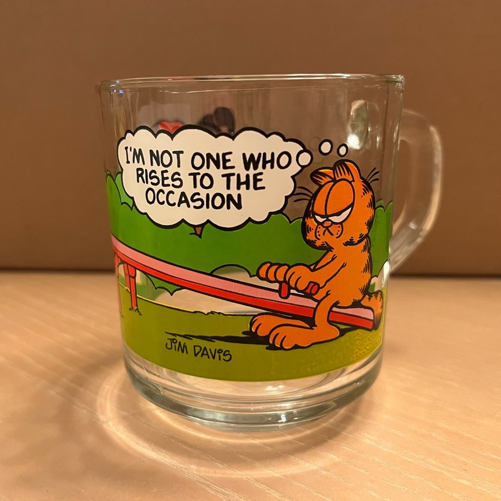 Vintage Garfield 6 oz glass mugs from 1978 McDonald’s promo. Complete set of 4. - Picture 2 of 11